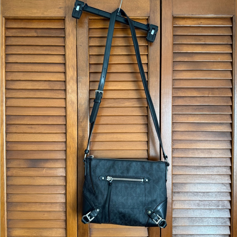 Michael Kors Black MK Crossbody Bag